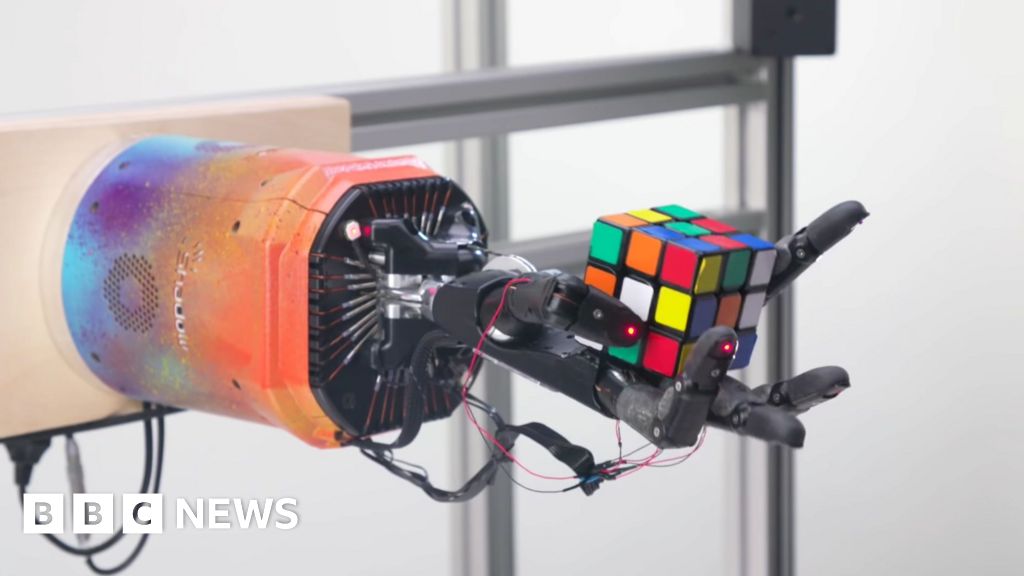 Robot Hand Solves Rubik S Cube But Not The Grand Challenge Bbc News - roblox cube toy