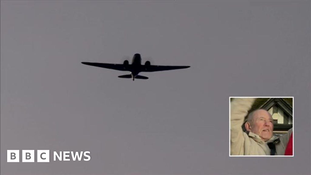 The fly-past honours 10 men who died when their plane crashed in Sheffield.