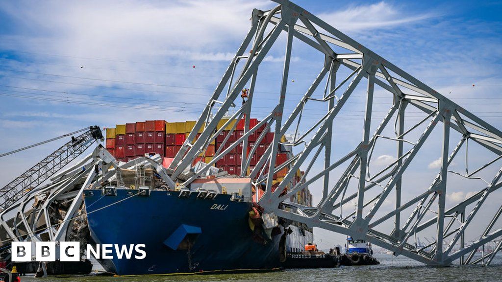 Crew trapped on Baltimore ship, seven weeks after bridge collapse - BBC News