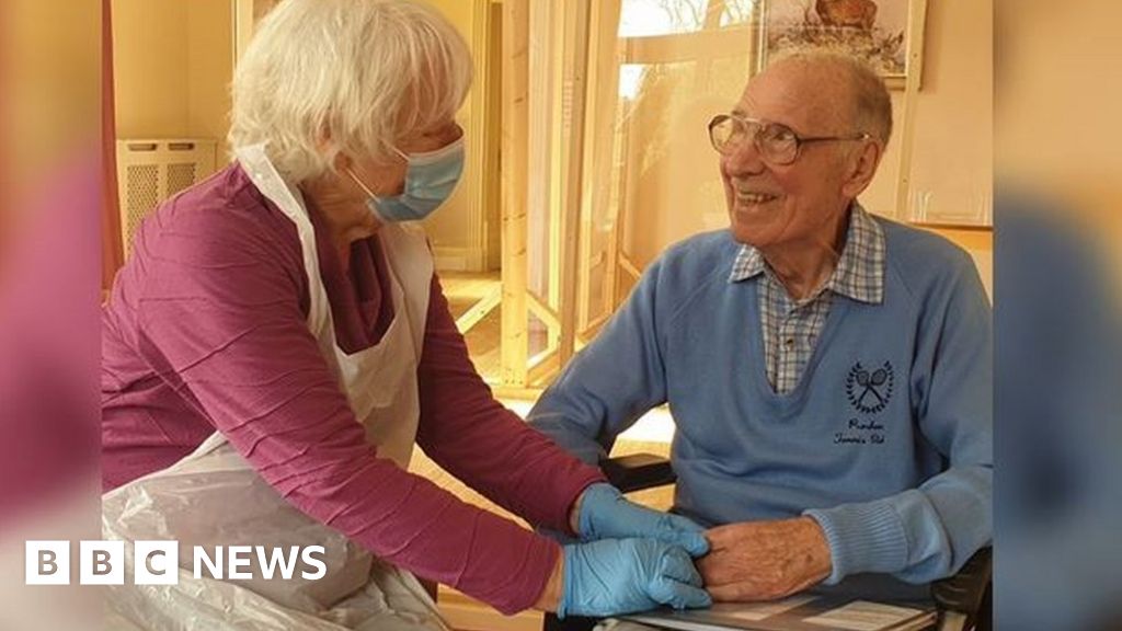 Covid Wife Holds Husbands Hand For First Time In A Year BBC News