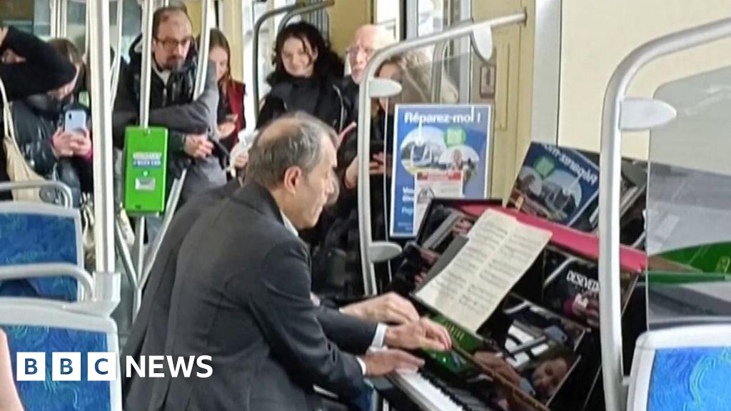 Bringing music to the masses... on a tram