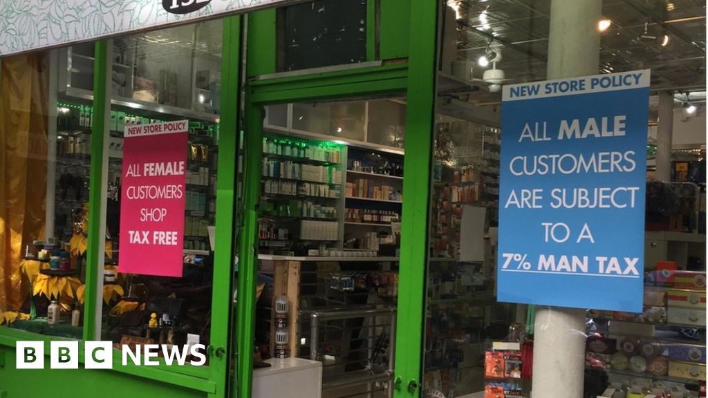 'Man Tax' - The shop where men pay 7% more - BBC News