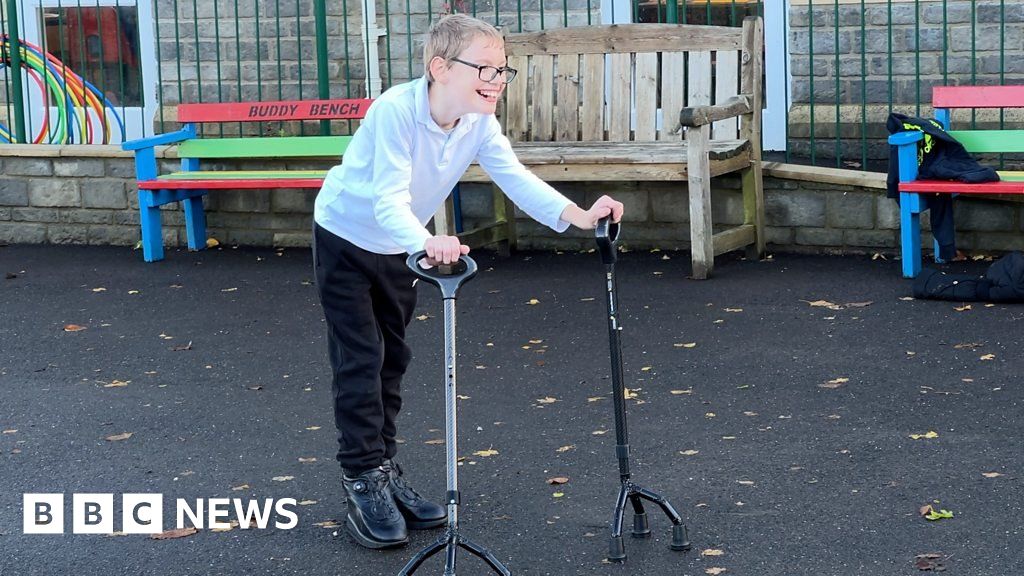 new-sticks-mean-boy-with-cerebral-palsy-able-to-play-bbc-news