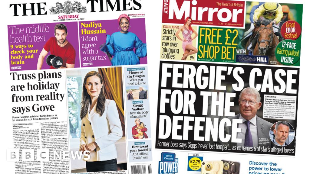 Newspaper headlines: Gove backs Sunak and Fergie called as Giggs witness