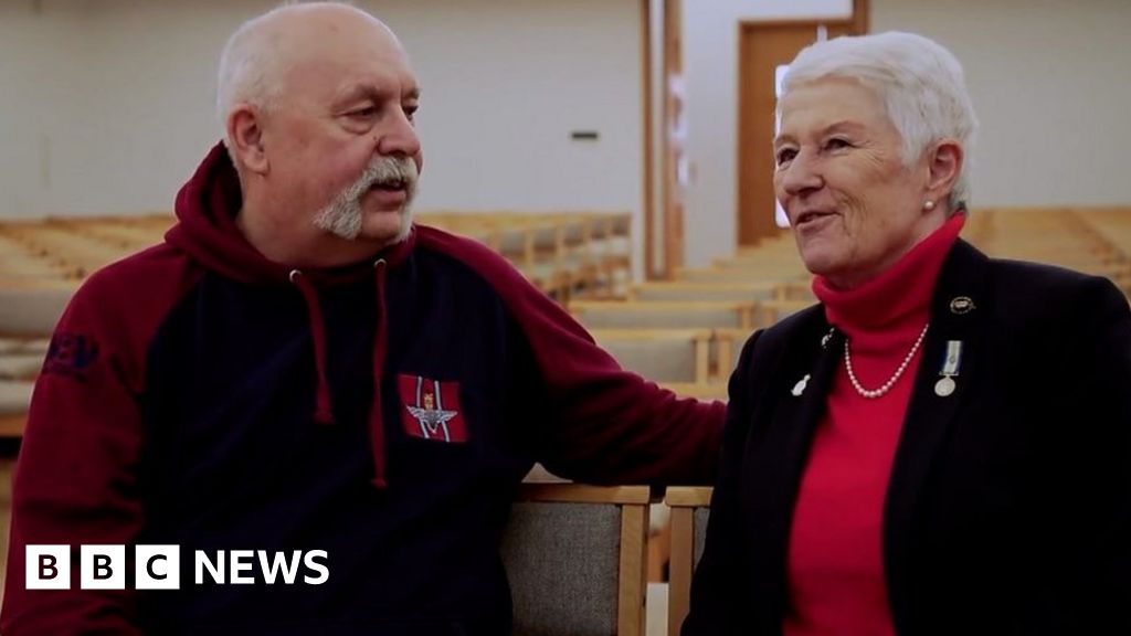 Falklands War: Injured veteran and nurse reunited after 40 years