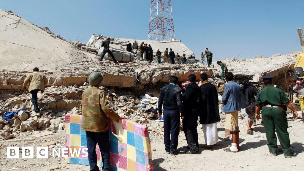 Yemen Crisis Deadly Air Strike On Sanaa Police Hq Bbc News