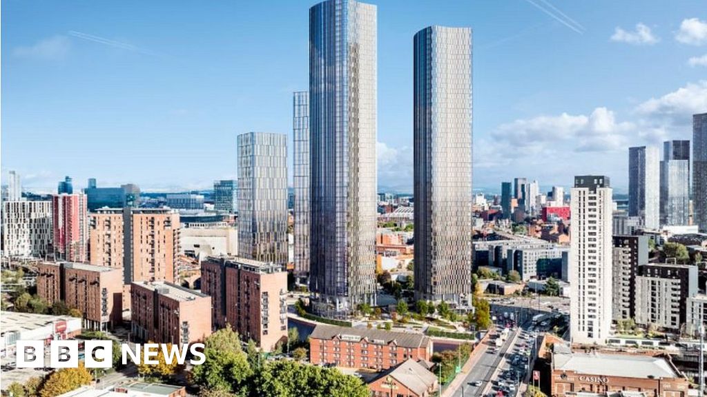 Manchester City Council approves four 'iconic' skyscrapers plan - BBC News
