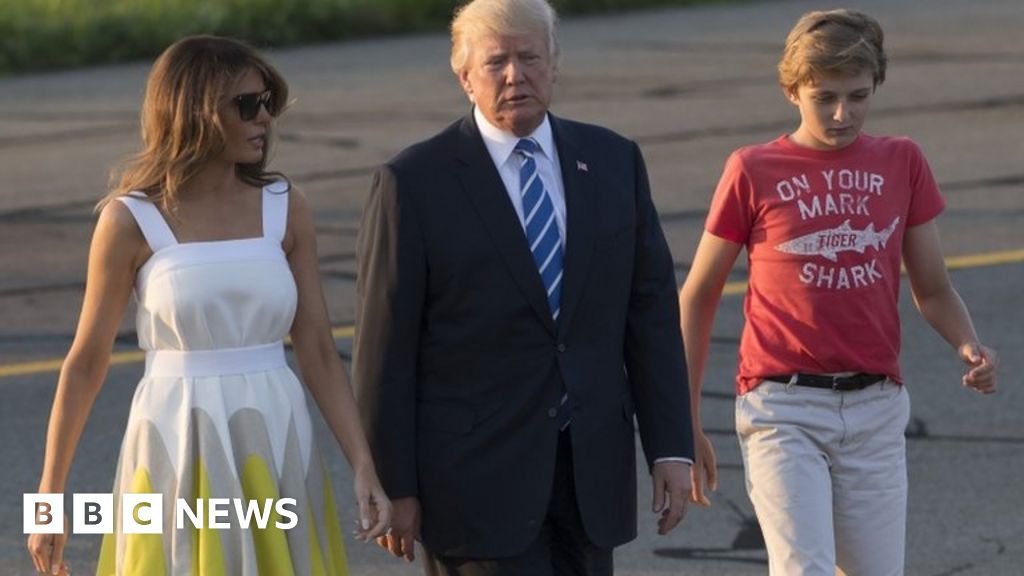 Attack on Barron Trump's clothes by website sparks outrage