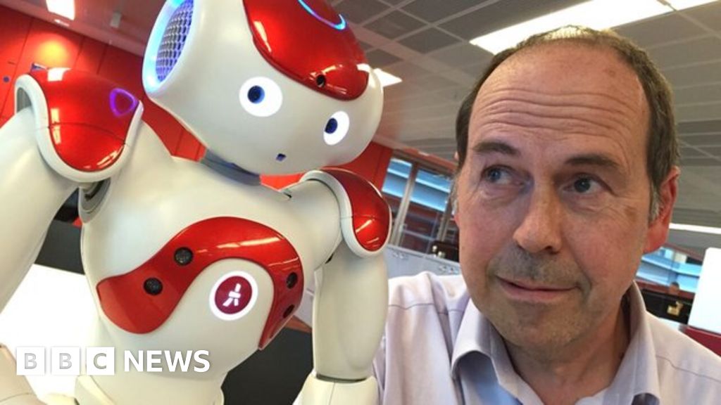 Robot Takes A Tour Of The BBC Studios - BBC News