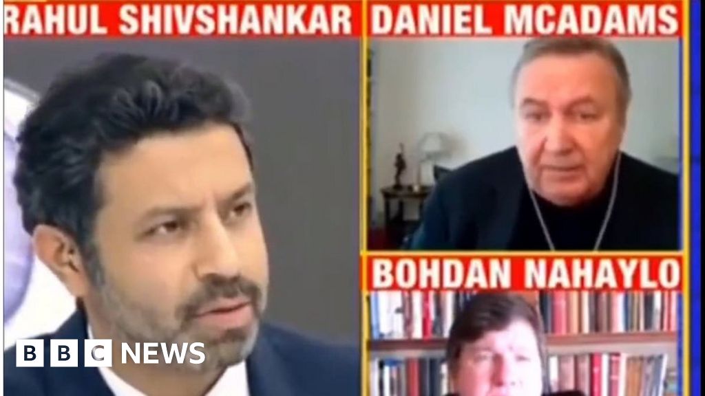 I Am Mr Mcadams Tv Anchor Rahul Shivshankar Yells At Wrong Man On Ukraine Live c News