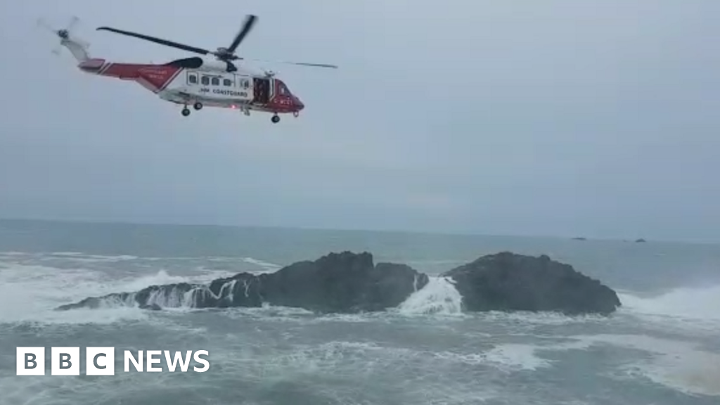 Cornwall angler rescue: Man saved by walkers