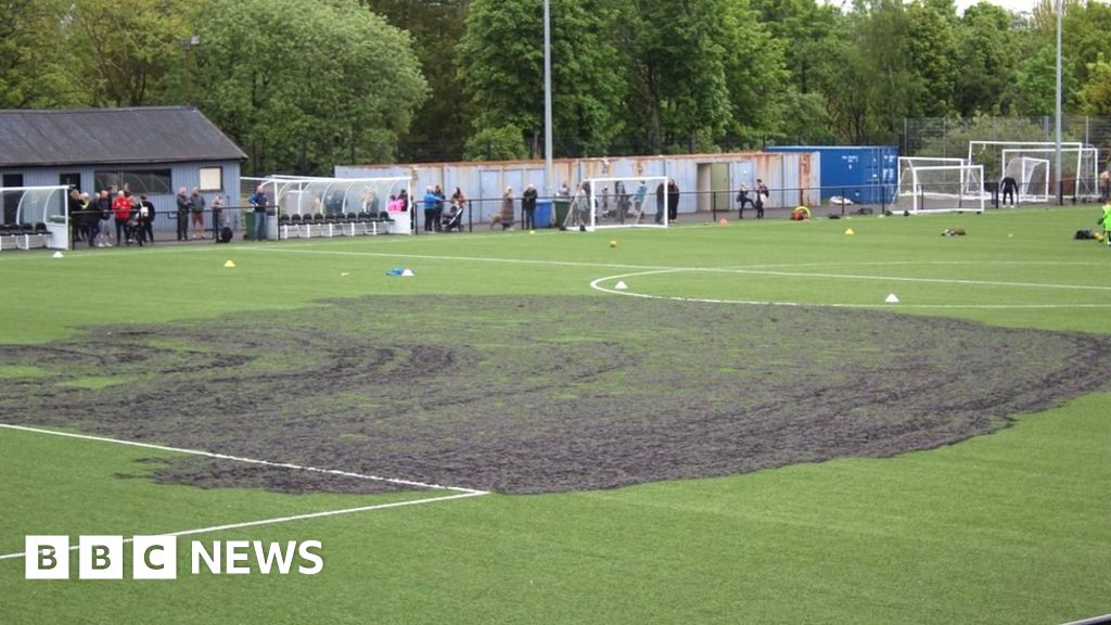 Football club 'overwhelmed' by support after pitch fire