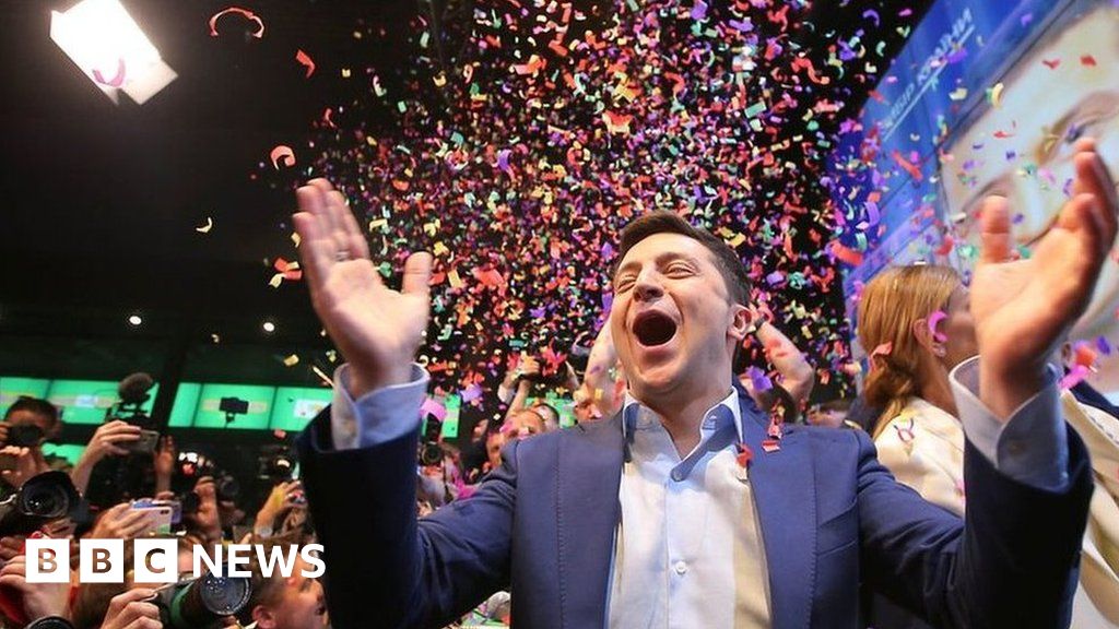 Ukraine Election Comedian Volodymyr Zelensky Wins Bbc News