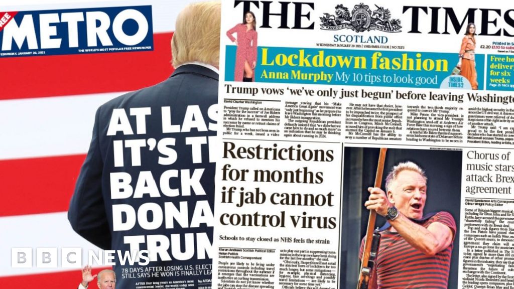 Scotland's papers: Restrictions 'for months' and Trump's exit