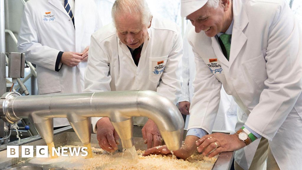 King Charles get hands-on making cheese in Germany