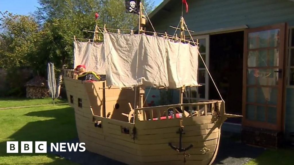 New home sought for cardboard pirate ship - BBC News