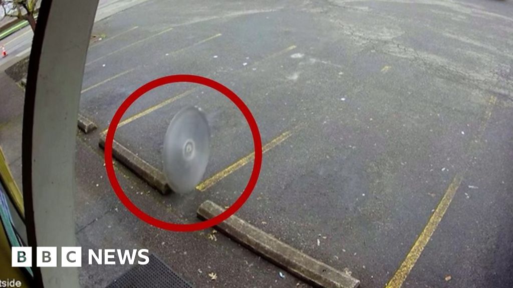 Watch: Man's miraculous near-miss from runaway saw blade