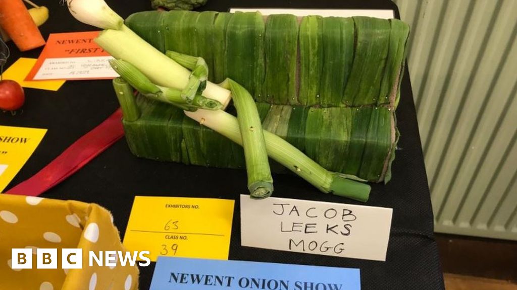 Jacob leek Mogg' comes second in Newent onion Show