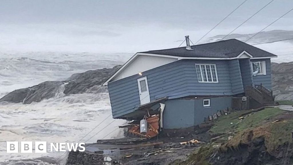Storm Fiona: Houses washed into sea as storm batters Canada