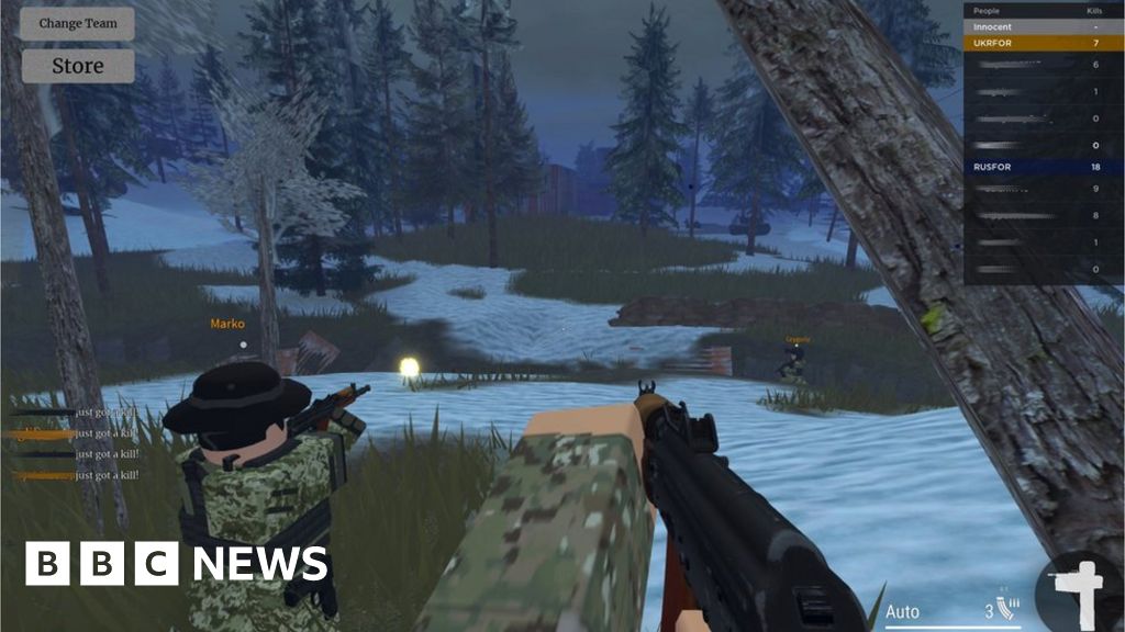 The world's biggest gaming platform for children, Roblox, has removed two games that allowed players to fight and kill each other as Russians or 
