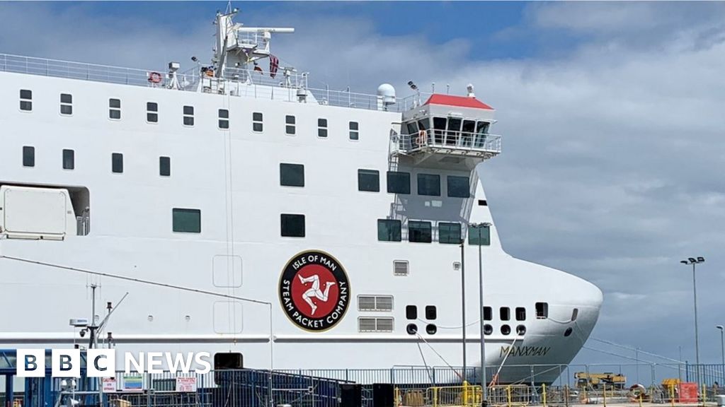 Manxman New Isle of Man ferry into harbour BBC News