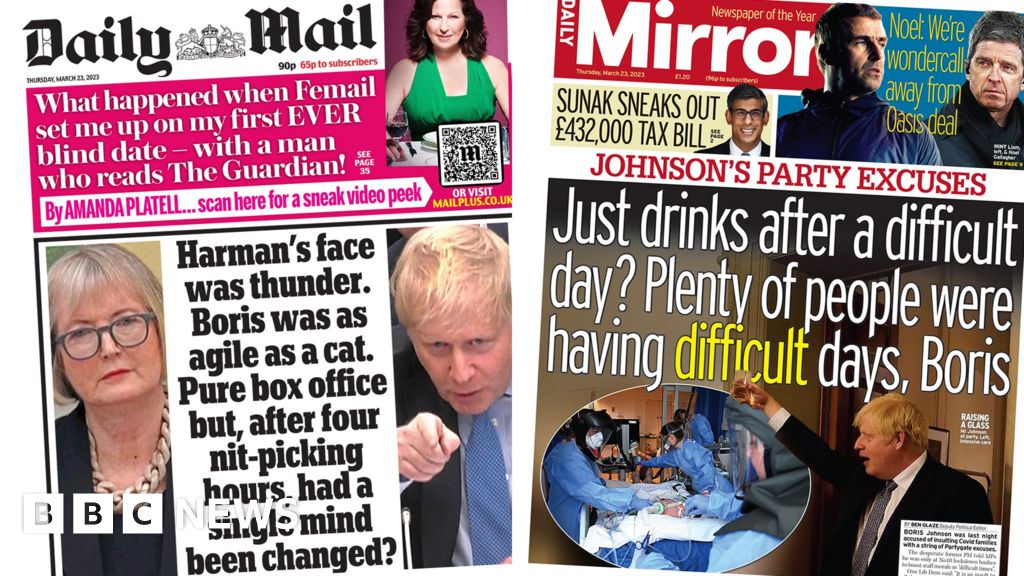 Newspaper headlines: ‘Johnson in peril’ as he ‘fights for his future’