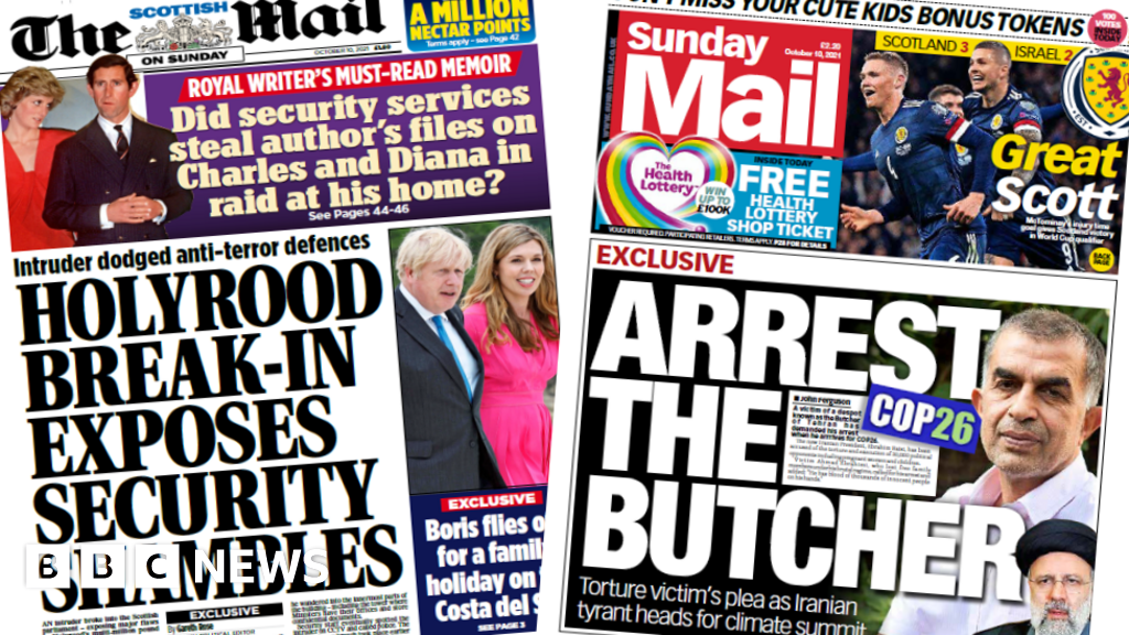 Scotlands Papers Holyrood Security Shambles And Cop26 Arrest Call