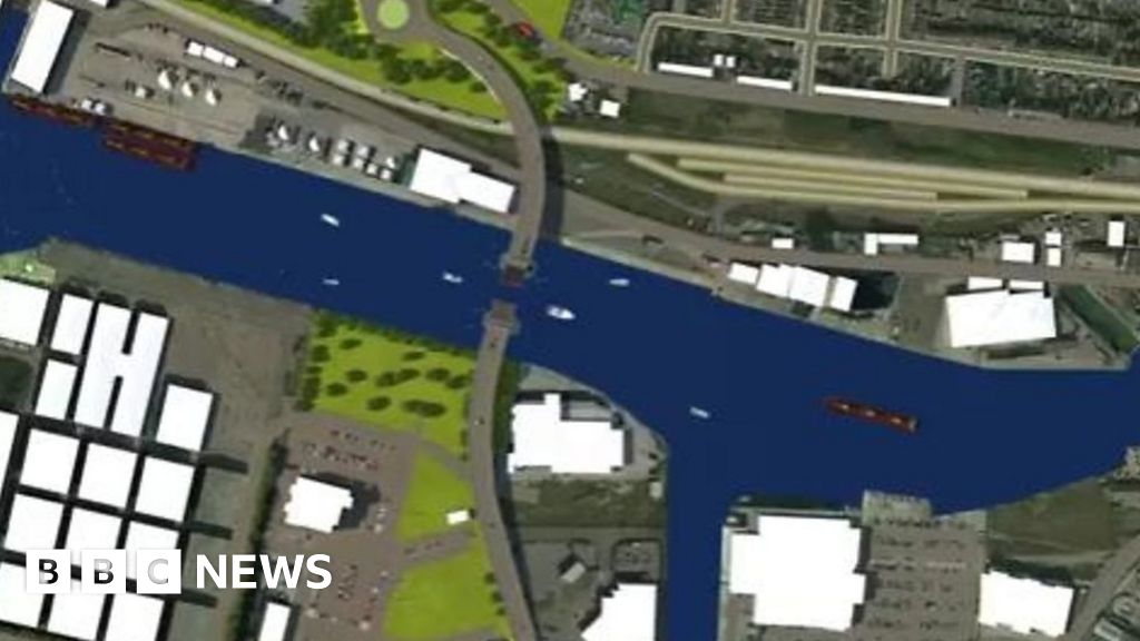 Lowestoft third crossing Fly past impression of new bridge BBC News