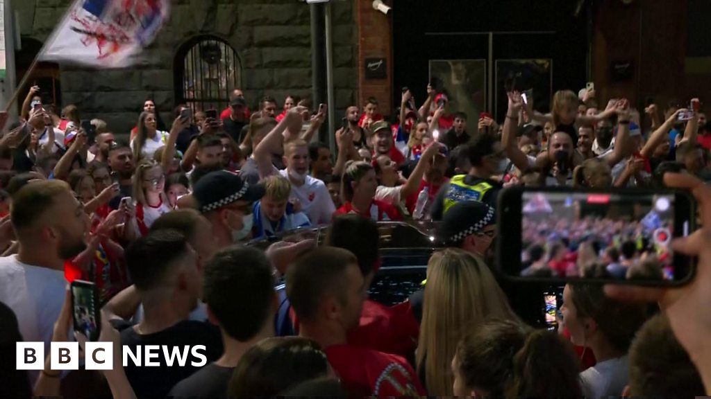 Novak Djokovic supporters surround car in Melbourne