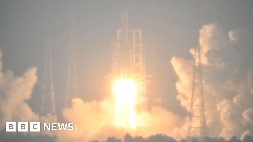 A Chinese rocket is launched to the far side of the moon