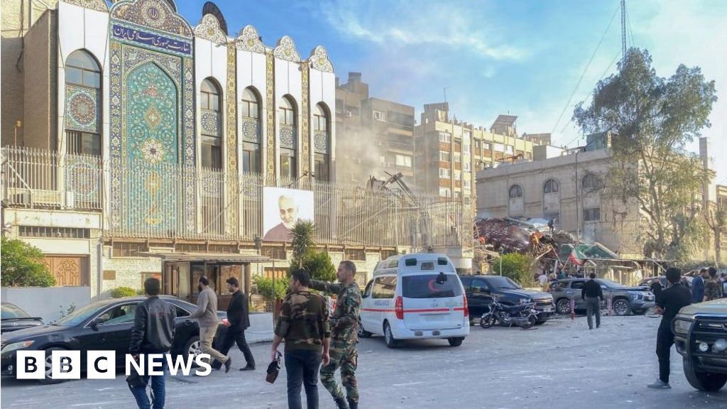 Air strike hits building next to Iranian embassy in Syria