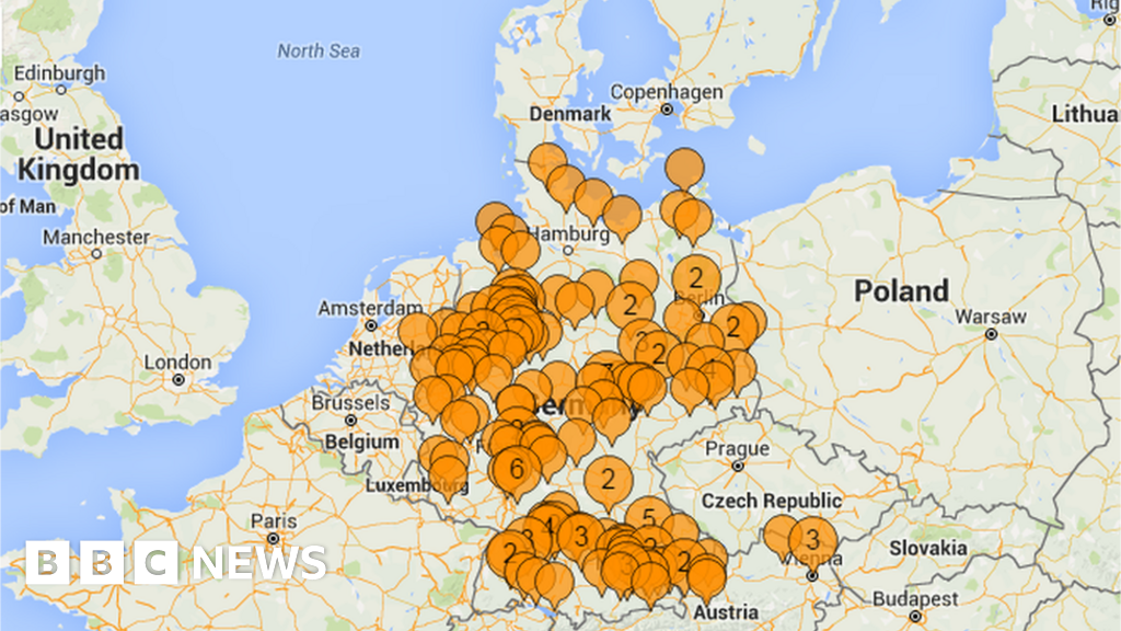 migrant crime in germany map German Hoax Map Fights Migrant Myths Bbc News migrant crime in germany map