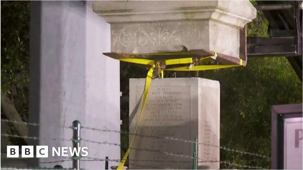 Confederate monuments being removed in New Orleans BBC News