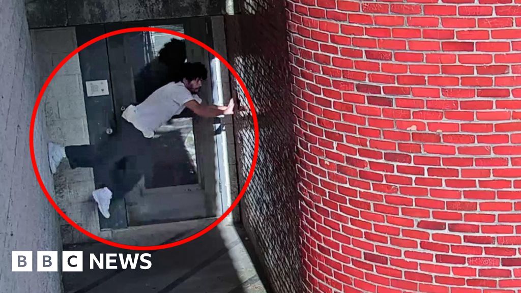WATCH: Inmate crab-walks up wall to escape PA prison