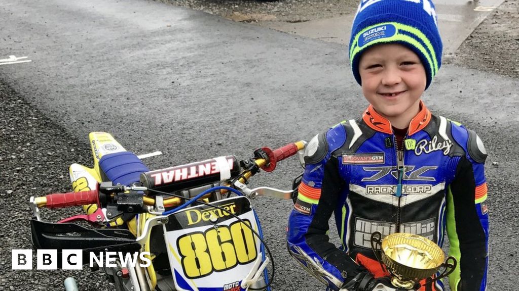 Wales Rally GB Bike display crash boy a British champion - BBC News
