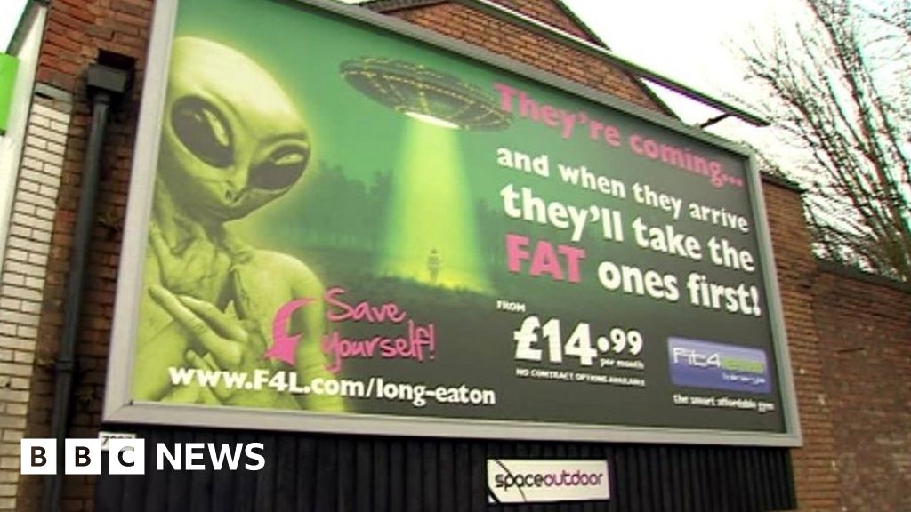 Derbyshire Fat Poster Gym Advert Offensive Bbc News