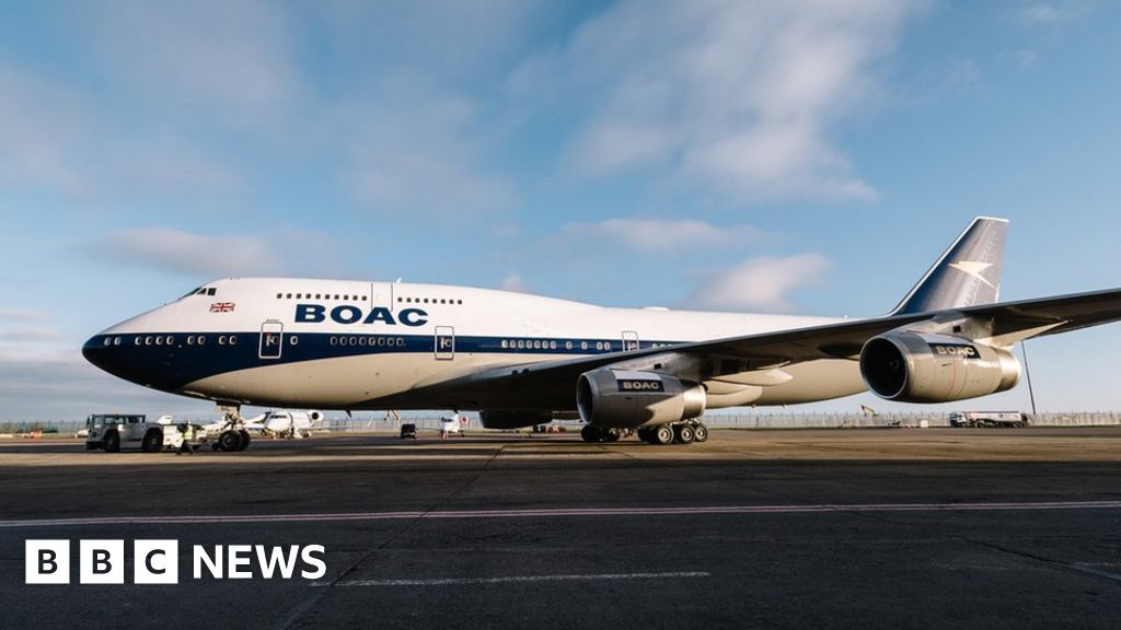 Covid: British Airways' Last Boeing 747 Leaves Cardiff Airport - BBC News