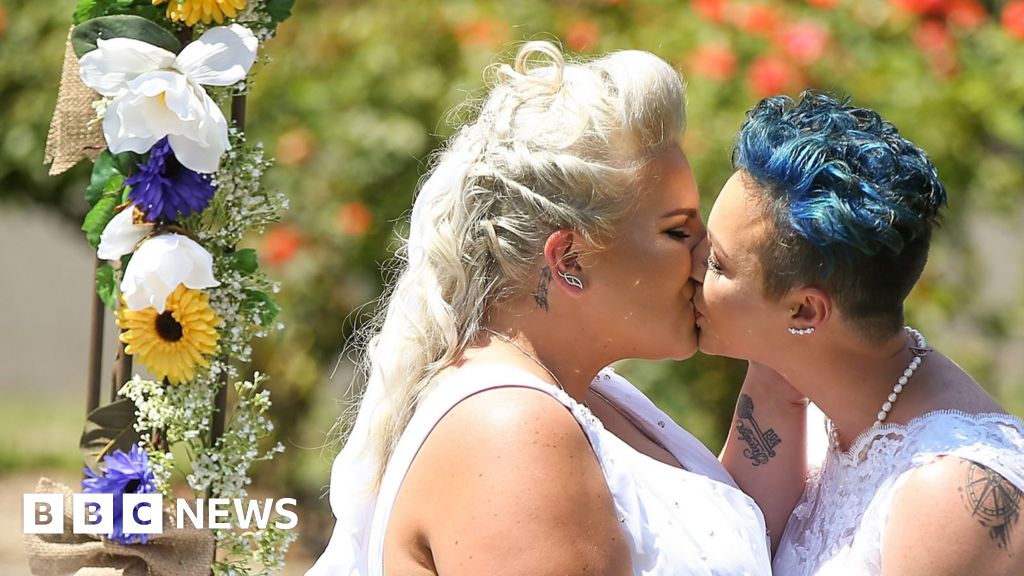 Australias First Same Sex Wedding Takes Place Bbc News