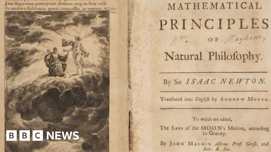 'Rare' Sir Isaac Newton work found on bookshelf sells for £22k