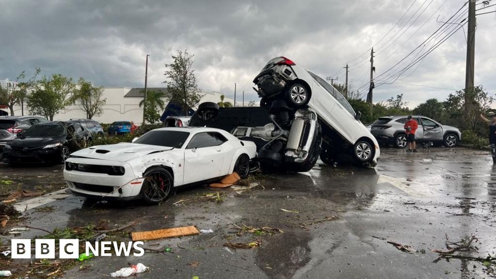 Powerful tornado flips cars in south Florida