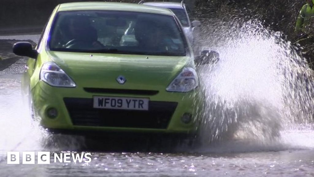 Devon Ford Floods Following Storm Katie - BBC News