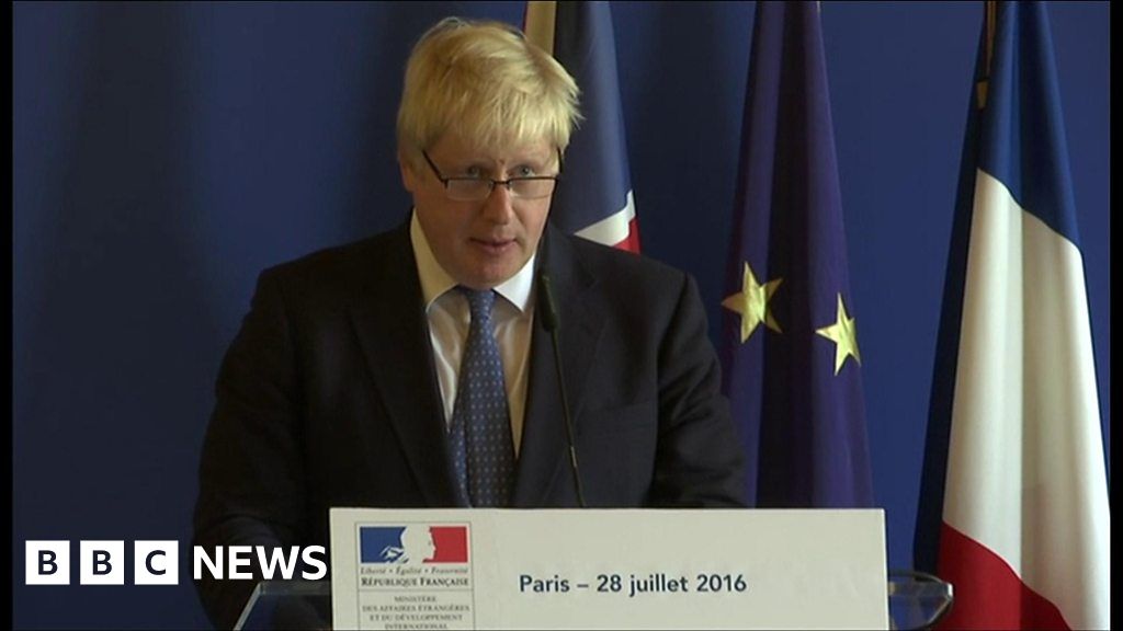 Boris Johnson: UK Wants To Stay As Close As Possible To France - BBC News