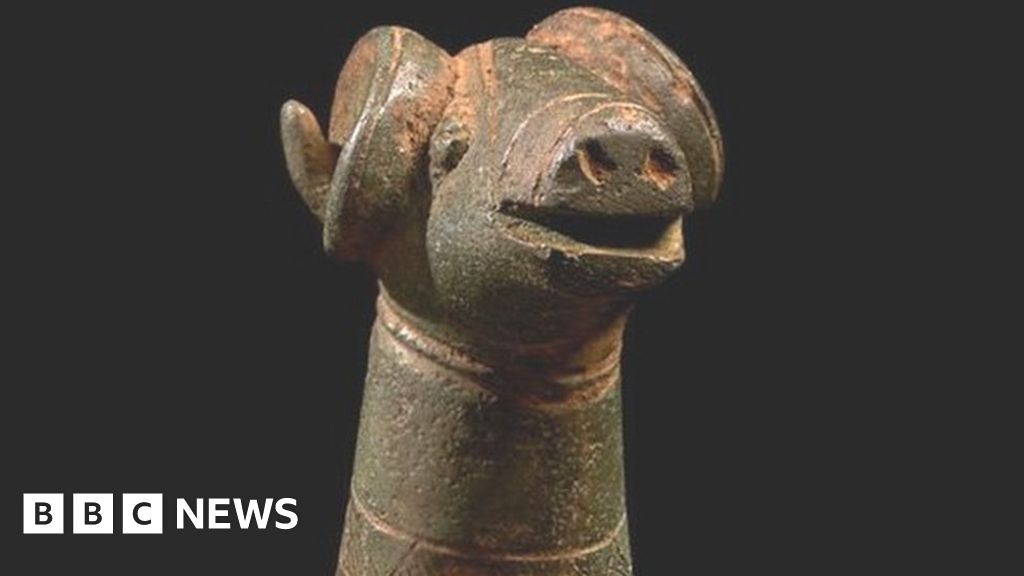 Anglesey treasure: Metal ram's head among artefacts found 