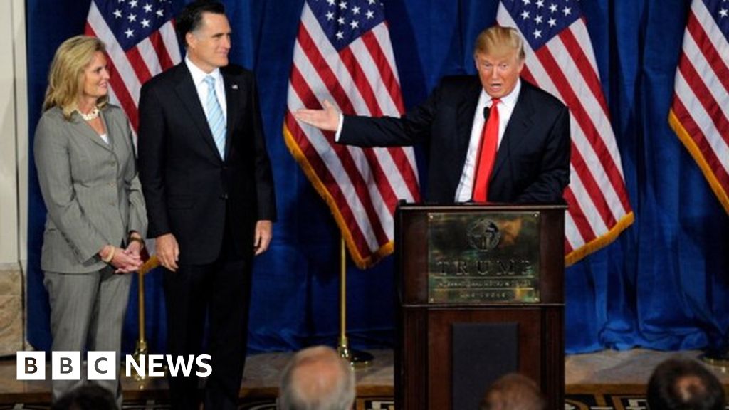 Donald Trump Endorsed Mitt Romney In 2012 - BBC News