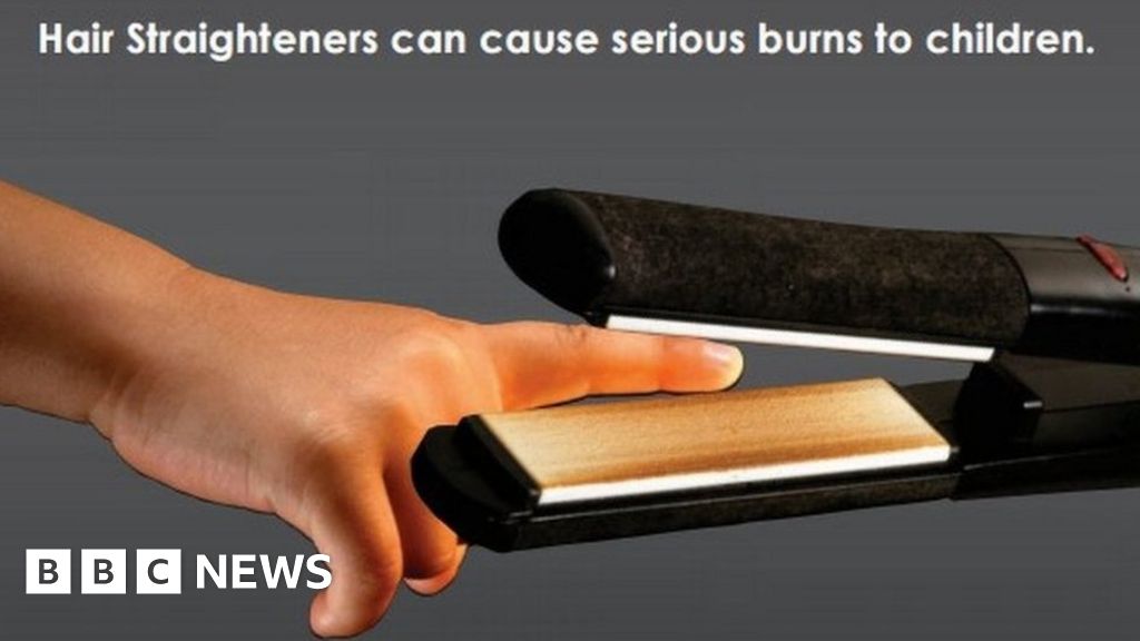 Rospa poster appeal over dangers of hair straighteners BBC News