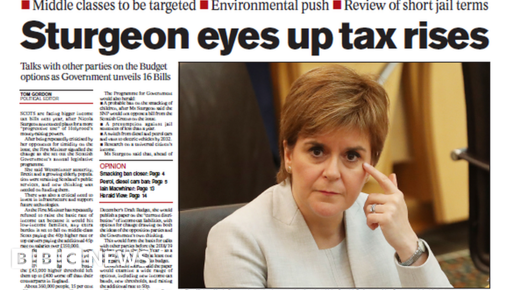 Scotland #39 s papers: SNP plan tax hike BBC News