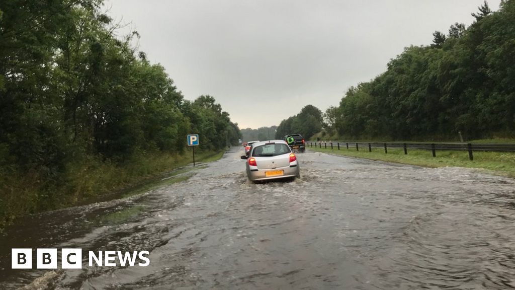 A77 reopens after Ayrshire flash flooding BBC News