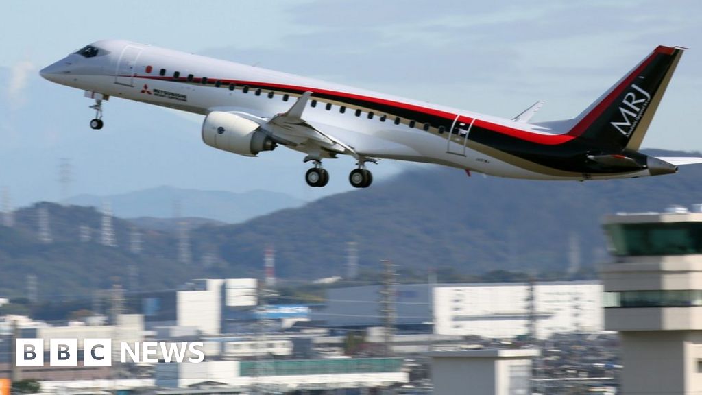 Japan's first commercial jet in 50 years takes a test flight BBC News