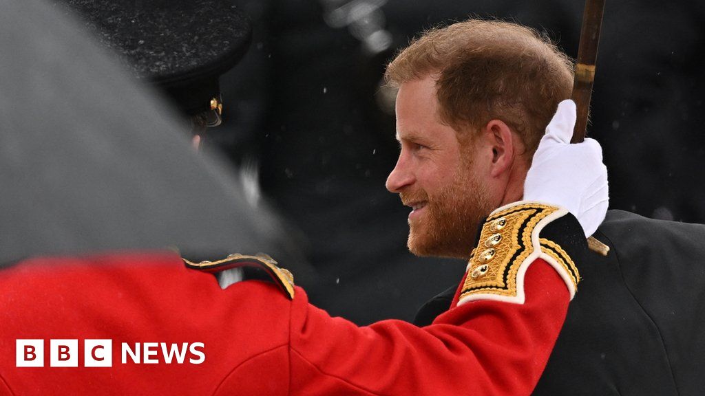 Prince Harry arrives at the abbey