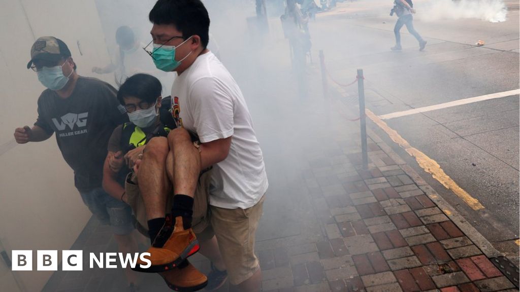 Hong Kong police fire tear gas as protesters decry China security law plan